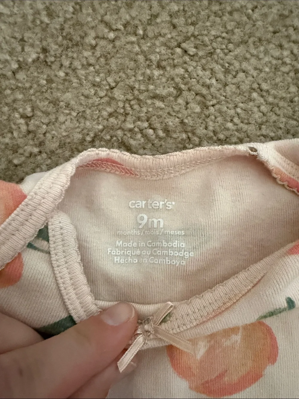 Carter's Baby One-Piece Duo with Yellow Lemon and Pink Peach Prints